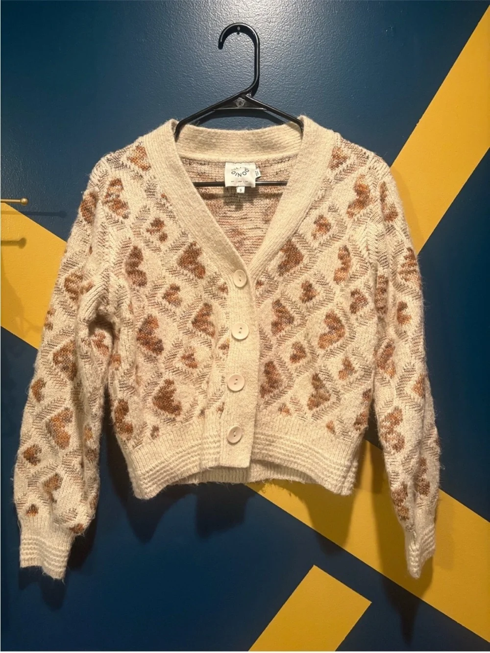 Chunky knit V-Neck Button Cardigan Sweater